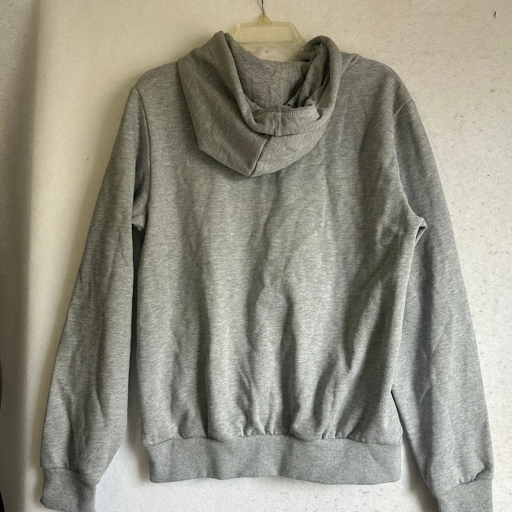 The North Face Mens Circular Design Bear Mountain Graphic Hoodie Gray Small